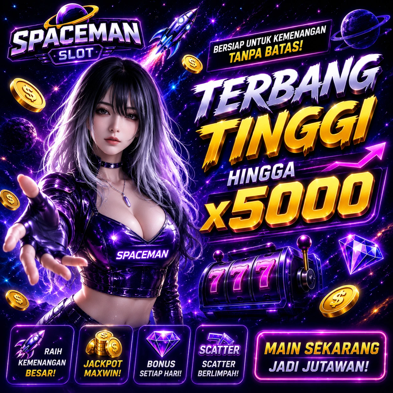 SPACEMAN (Slot) Situs Game Online Gacor Pragmatic Play Terbaru Link Login APK Android Terkini